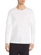 Vince Regular-fit Double Layer Sleeve Tee