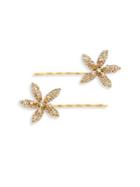 Jennifer Behr Petite Crystal Orchid Bobby Pin/set Of 2