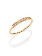 Zoe Chicco Pave Diamond & 14k Yellow Gold Horizontal Bar Ring