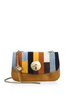 See By Chloe Lois Leather & Patchwork Suede Chain Shoulder Bag