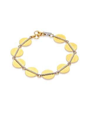 Gurhan Lush Diamond, 24k Yellow Gold & 18k White Gold Bracelet
