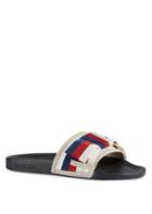 Gucci Satin Slides With Web Bow