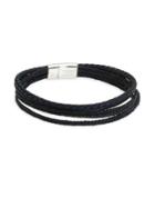 Tateossian Cobra Leather Bracelet