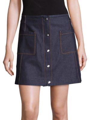 Mcq Alexander Mcqueen Denim Detail Pocket Skirt