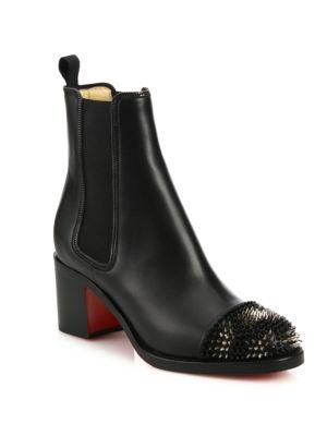Christian Louboutin Otaboot Spiked Leather Chelsea Booties