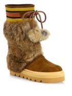 See By Chloe Oxana Rabbit Fur & Suede Boots