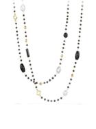 David Yurman Bead Necklace With Gemstone And Pearl In Gold