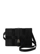 Akris Alice Square Pattern Leather Crossbody Bag