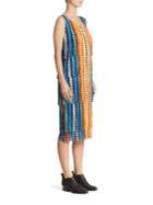 Pleats Please Issey Miyake Tiered Striped Dress