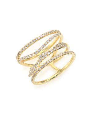 Meira T Diamond & 14k Yellow Gold Multi-band Ring