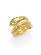 Temple St. Clair Tree Of Life 18k Yellow Gold Double Serpent Ring