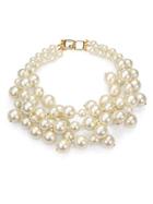 Kenneth Jay Lane Faux Pearl Multi-strand Necklace