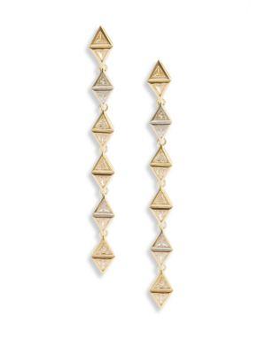 Melissa Kaye Chloe Piper Diamond & 18k Yellow Gold Drop Earrings