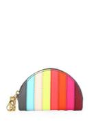 Sophie Hulme Rainbow Stripe Large Leather Zip Coin Purse