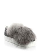 Moncler Fox Fur & Leather Sneakers