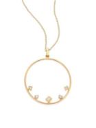 Zoe Chicco Mixed Diamond & 14k Yellow Gold Circle Necklace