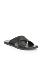 Saks Fifth Avenue Collection Leather Cross Strap Sandals