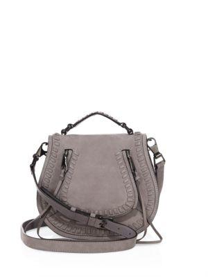 Rebecca Minkoff Small Vanity Nubuck Leather Saddle Bag