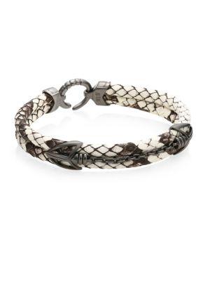 Stinghd Pythonhd Platinum Braided Bracelet