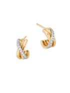 John Hardy 18k Yellow Gold Diamond Earrings