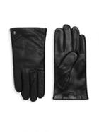 Roberto Cavalli Crocodile-embossed Leather Gloves