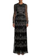 Valentino Embellished Floor-length Gown