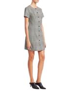 Theory Easy Snap Wool-blend A-line Dress