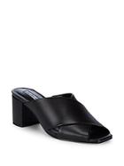 Charles David Crissaly Block Heel Leather Sandals