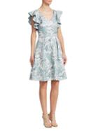 Theia Jacquard Fit-and-flare Dress