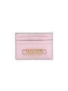 Moschino Embellished Leather Card Case