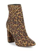 Bcbgeneration Coral Leopard Print Ankle Boots
