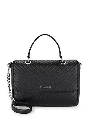Karl Lagerfeld Paris Quilted Leather Satchel