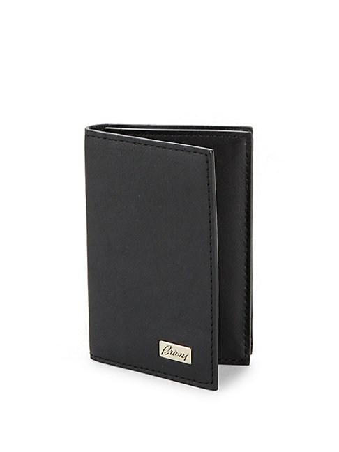 Brioni Leather Foldover Wallet