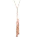 Carol Dauplaise Crystal-studded Tassel Y-necklace