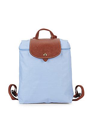 Longchamp Le Pilage Leather-trim Zipped Backpack