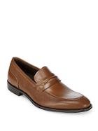 Canali Almond-toe Leather Penny Loafers