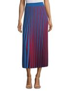 Derek Lam Pleated Stripe Skirt
