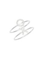 Kc Designs Two-piece Diamond 14k White Gold X & O Ring Set