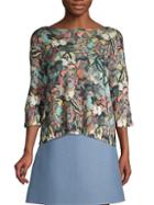 Valentino Butterfly Print Cashmere Sweater