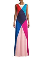 Victor Glemaud Sleeveless Colorblock Merino Wool Maxi Dress