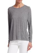 Majestic Threads Soft-touch Pleated-back Tee