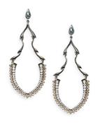 Azaara Crystal-beaded Arc Drop Earrings