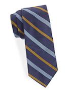 Saks Fifth Avenue Wide Stripe Silk Tie