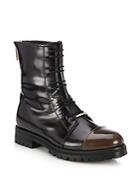 Jimmy Choo Haze Glossed Leather Combat Boots