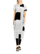 Vince Camuto Abstract Grid Long Tunic