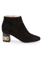 Moschino Suede Logo Booties