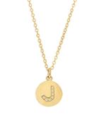 Nephora 14k Yellow Gold & Diamond J Pendant Necklace