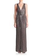 Parker Monarch Beaded Silk Gown