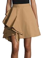 Peserico Poplin Side Ruffle Skirt