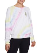 Betsey Johnson Tie-dyed Lightning Bolt Graphic Raglan Sweatshirt